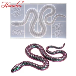 1Pc New DIY Crystal Epoxy Resin Mold Large Snake Mirror Silicone Mold For ResinAA