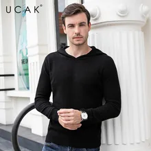 ^^Best Offers UCAK Brand Sweaters Men 2019 Autumn Winter Casual Pull Homme Pure Merino Wool Hooded Solid Fashion Cashmere Sweater Men U3085 ^^Best Offers UCAK Brand Sweaters Men 2019 Autumn Winter Casual Pull Homme Pure Merino Wool Hooded Solid Fashion Cashmere Sweater Men U3085