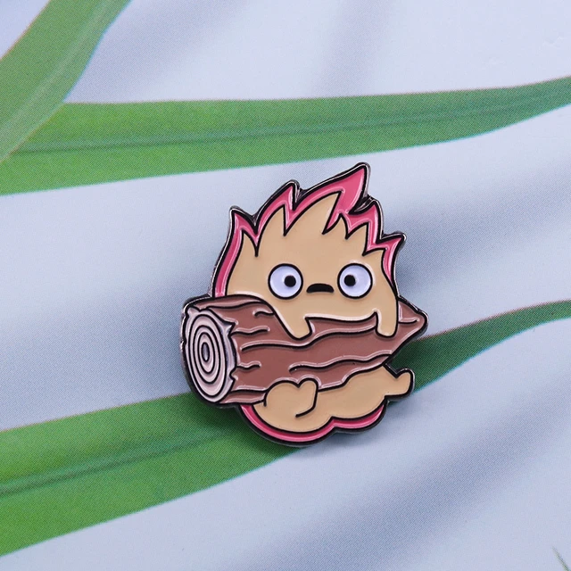 Calcifer Howls moving castle, Studio ghibli, Awesome anime fire Badge -  AliExpress