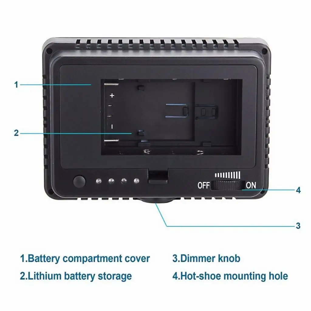 7.5V 12W LED Video Camera Light Lamp For Canon Nikon DSLR SLR On Camera Panel Light Photo Studio Photography Lighting