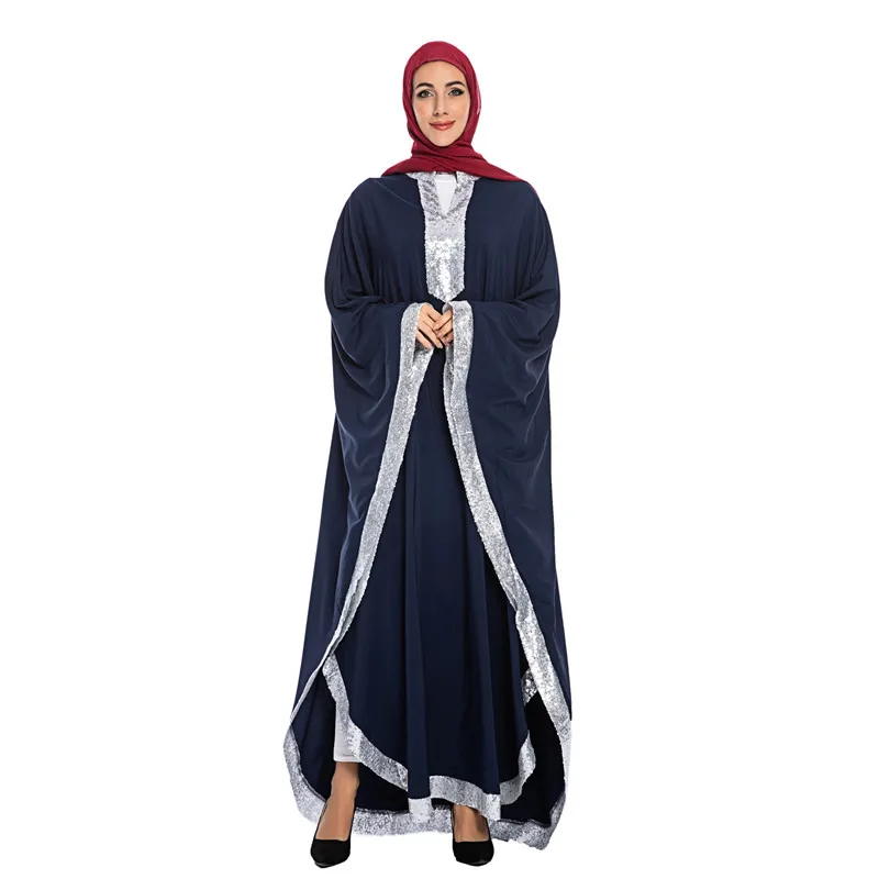 Мусульманское платье-хиджаб с блестками abaya s Djellaba Femme кафтан марокканский кафтан Дубай турецкие платья ислам одежда для женщин Оман