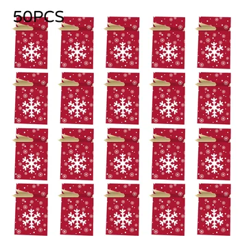 通販 50個クリエイティブクリスマスリボン巾着バッグ12 × 17センチメートル包装袋キャンディクッキーギフトバッグ