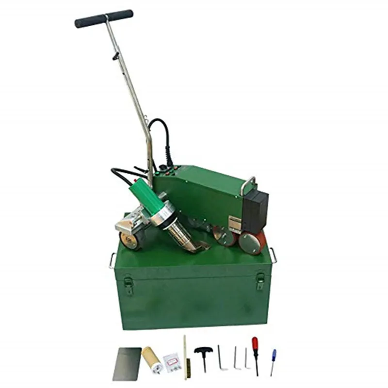 

Roof welding machine For the welding of roofing membranes and tarpaulins