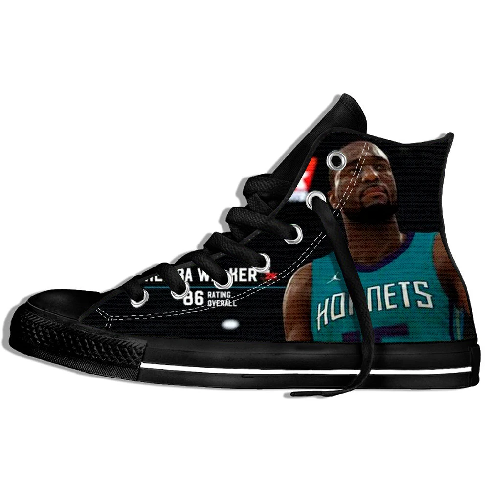 Kemba Walker для мужчин и Wo для мужчин neaker легкий Charlotte баскетболист Логотип Удобная спортивная Уличная обувь высокие кроссовки - Цвет: Kemba Walker 4