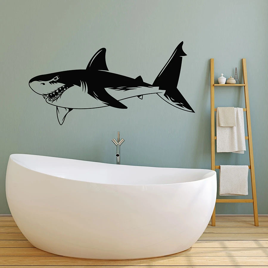Shark Wall Decal Big Fish Ocean Sea Marine Theme Style Bathroom Bedroom Home Decor Vinyl Wall Stickers Waterproof Art Mural M643 Wall Stickers Aliexpress Shark Wall Decal Big Fish Ocean Sea Marine Theme Style Bathroom Bedroom Home Decor Vinyl Wall Stickers Waterproof Art Mural M643 Wall Stickers Aliexpress