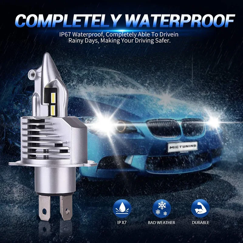 AILEO Fighter H4 Led 9003 HB2 Car Headlight Bulb 80W 12V 24V 6000K 4300K 3000K 8000K 16000LM,led car lights,led lights,led bulbs,led headlights,led car headlights,car headlamps,hid headlight bulbs