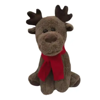 

1Pc 28cm Elk Plush Toy Creative Cute Delicate Christmas Themed Durable Doll Toy Party Favors for Children Kids