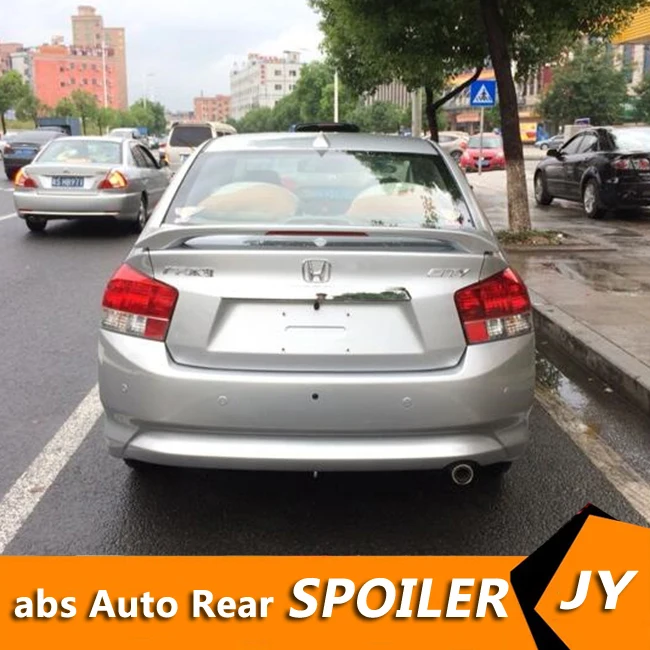 Спойлер для HONDA City 2012 2014 городской спойлер с светильник высококачественный АБС
