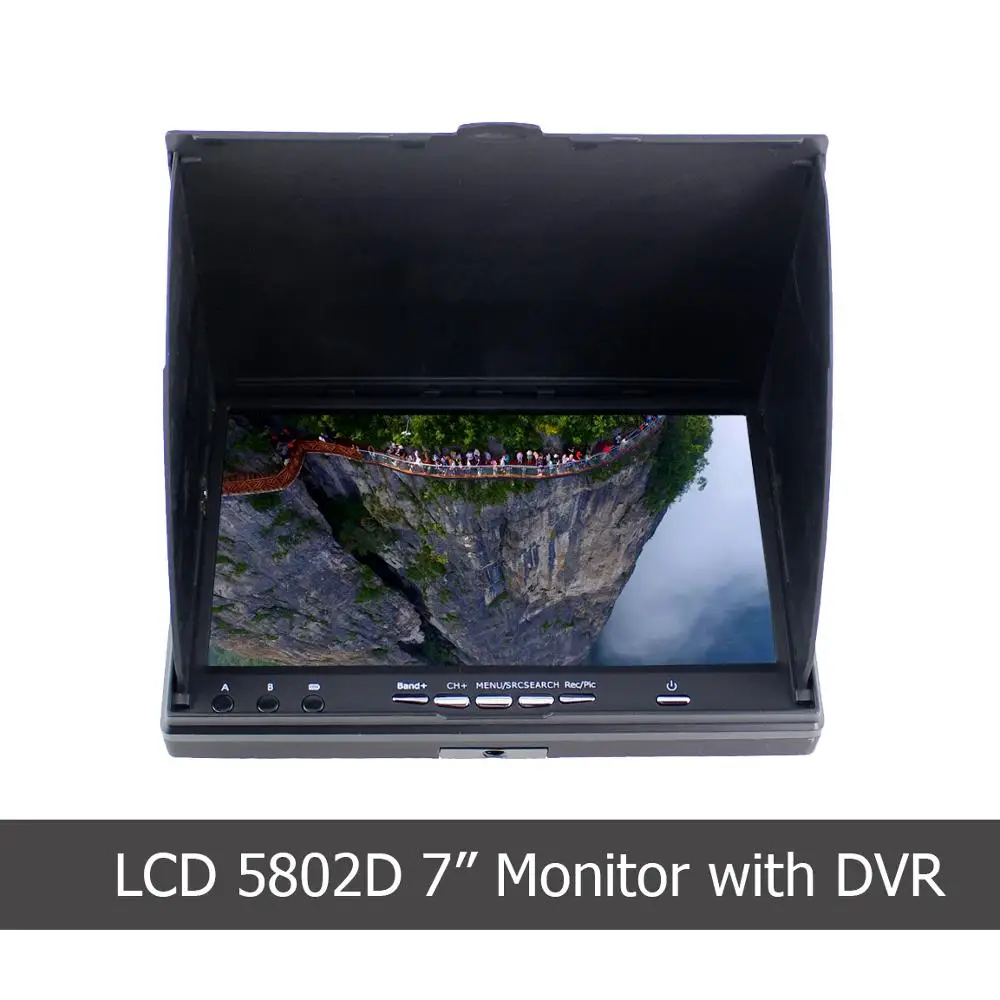 Монитор для FPV-мультикоптера LCD5802D LCD5802S 5802 5 8G 40 каналов 7-дюймовый экран Raceband FPV 800x480