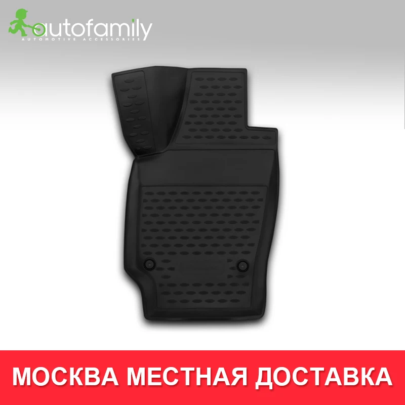 Коврики 3D в салон For VOLKSWAGEN Polo V, 12/2009->, передний левый, хб., 1 шт.(полиуретан