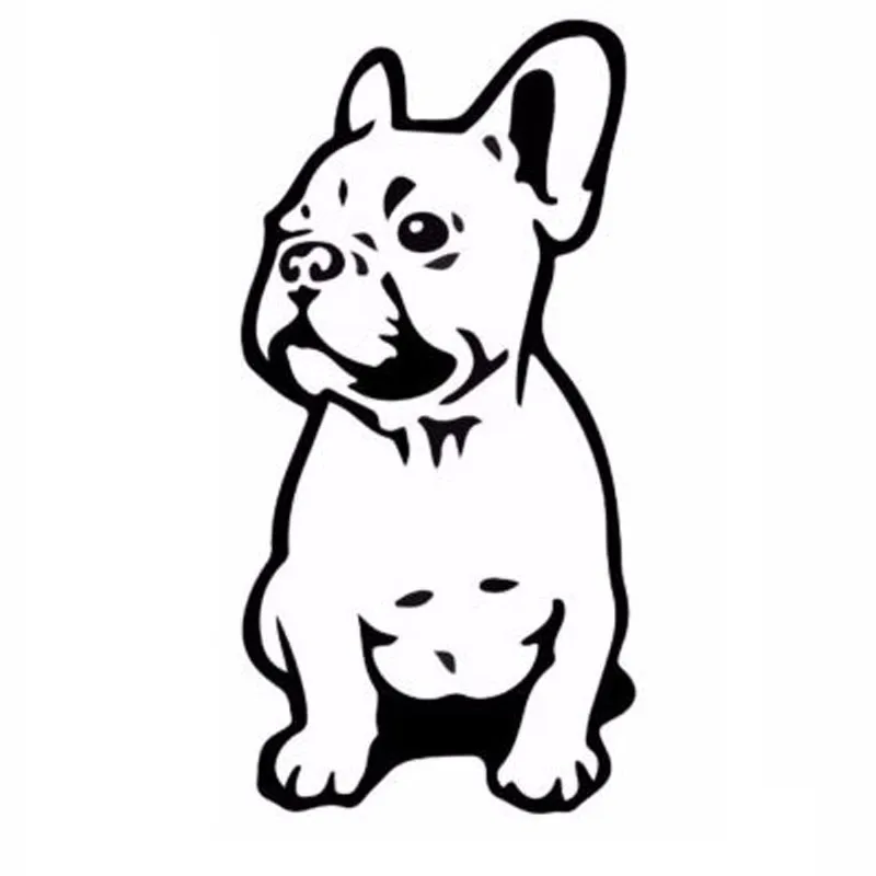 

7.5*15.2CM FRENCH BULLDOG Dog Pet Breed Vinyl Decal Funny Animal Car Sticker Black/Silver C6-1350