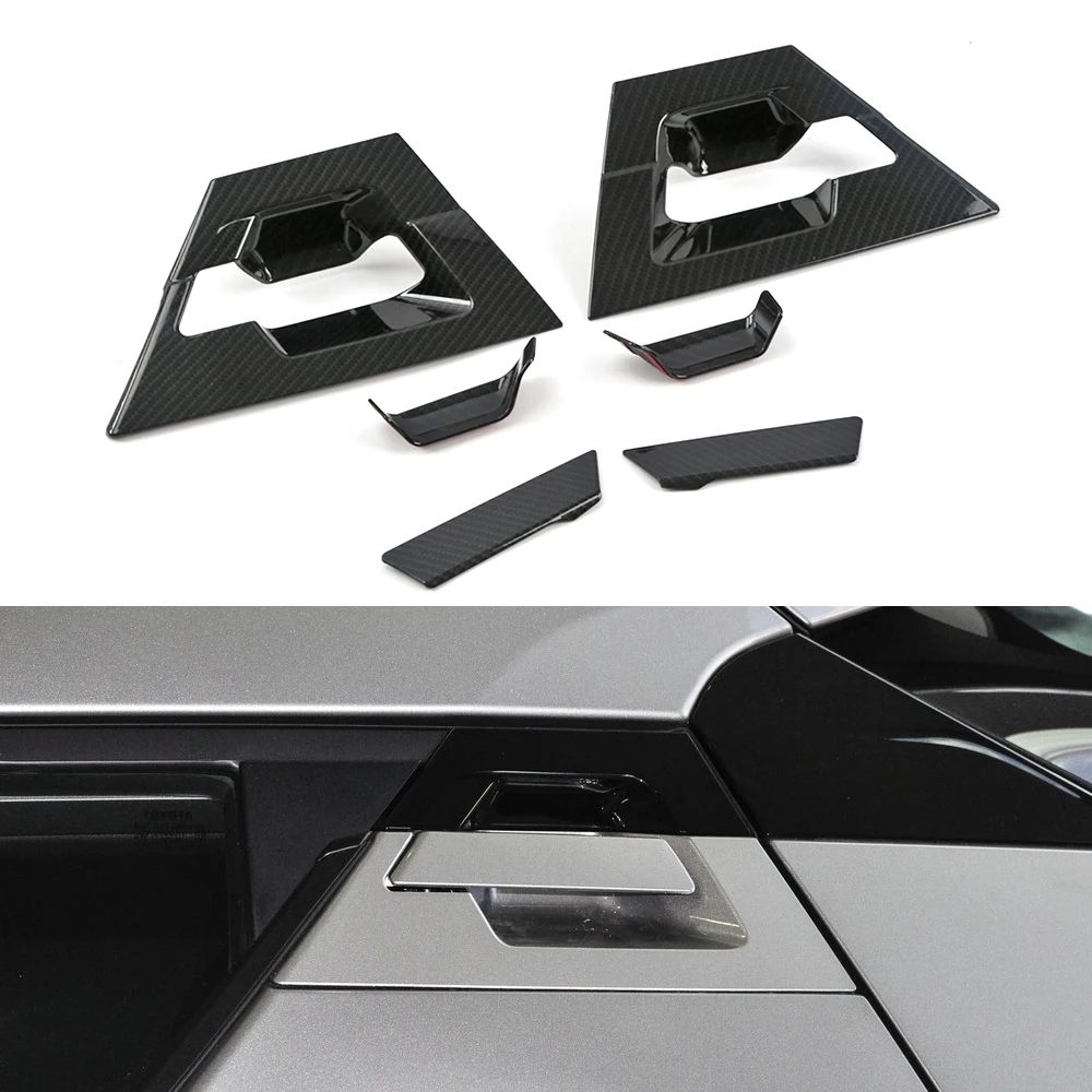 

Хромированная ручка задней двери автомобиля, колпачок и крышка чаши для Toyota C-HR, CHR 2017, 2018, 2019, 2020, автомобильная ручка из углеродного волокна