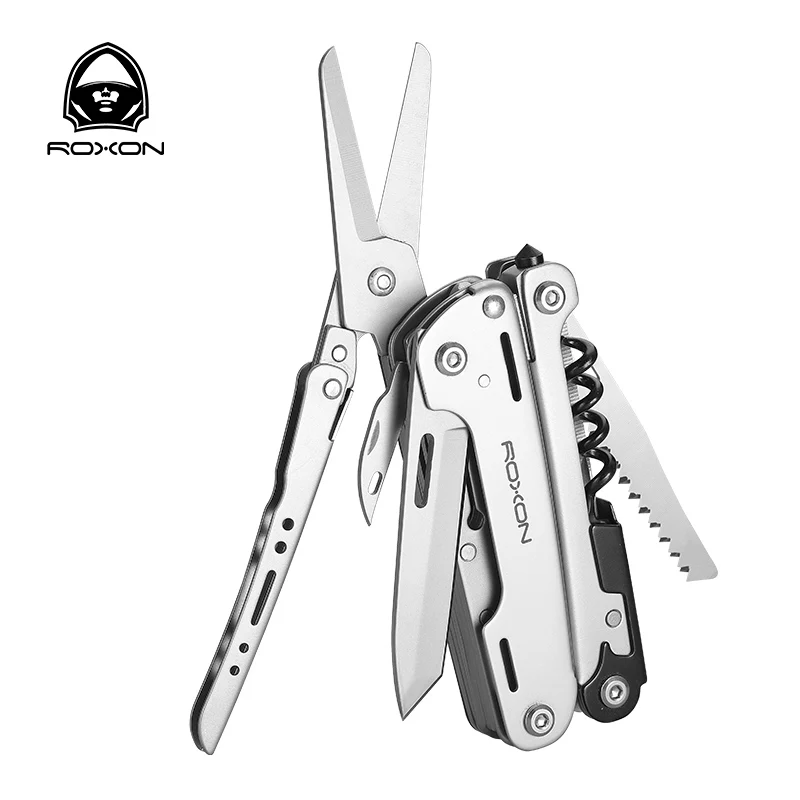 ROXON S801S 16-in-1 Multitool Pliers-Pocket knife scissors wire cutter screwdriver Bits Group EDC tool Survival Camping | Инструменты