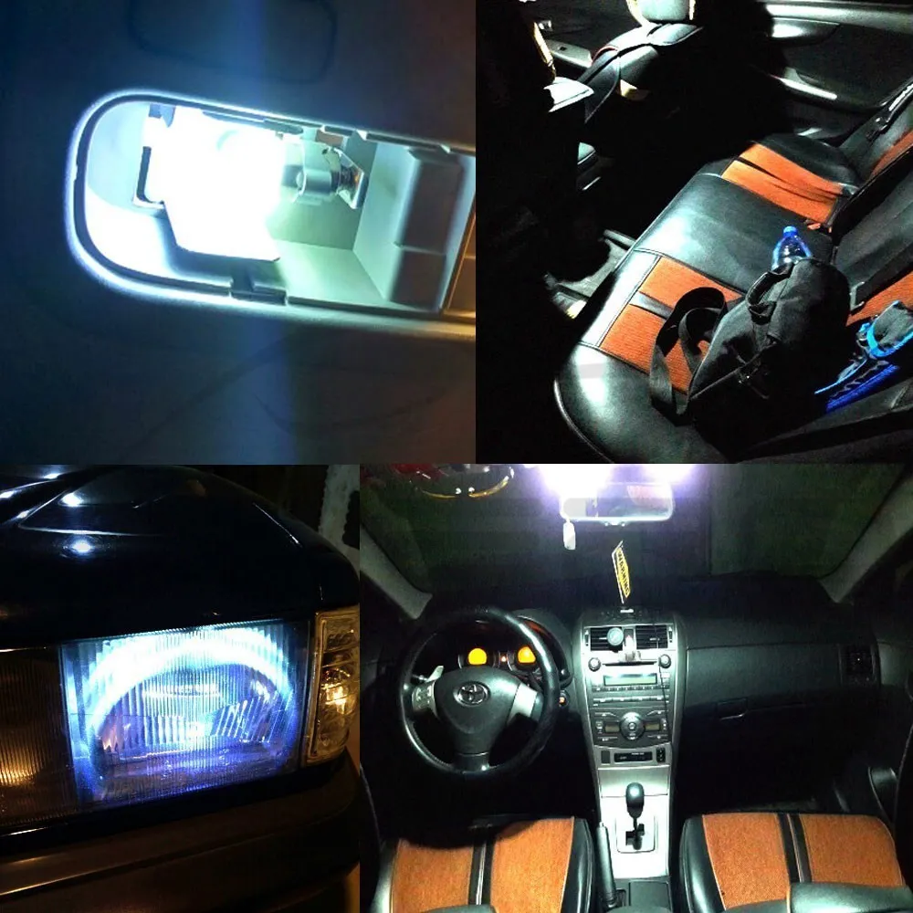 Hviero White T11 Ba9s Car Led 1206 8smd Reading Bulbs T4w Festoon Dome Door Light Signal Lamps Plate Led DC 12V Turn Light Tail Lamp