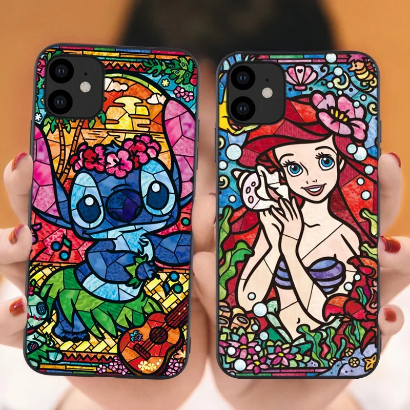 

Phone Case For iPhone 11 Pro Max 2019 6 6S 7 8 Plus X XR XS MAX Funny Cartoon Winnie Pooh Little mermaid Snow White Soft Cover