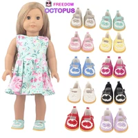 Zapatos de muñeca para bebé recién nacido, botas de alta calidad, zapatos con lazo de 7cm para muñeca americana de 18 pulgadas, accesorios bonitos para muñeca de 43cm