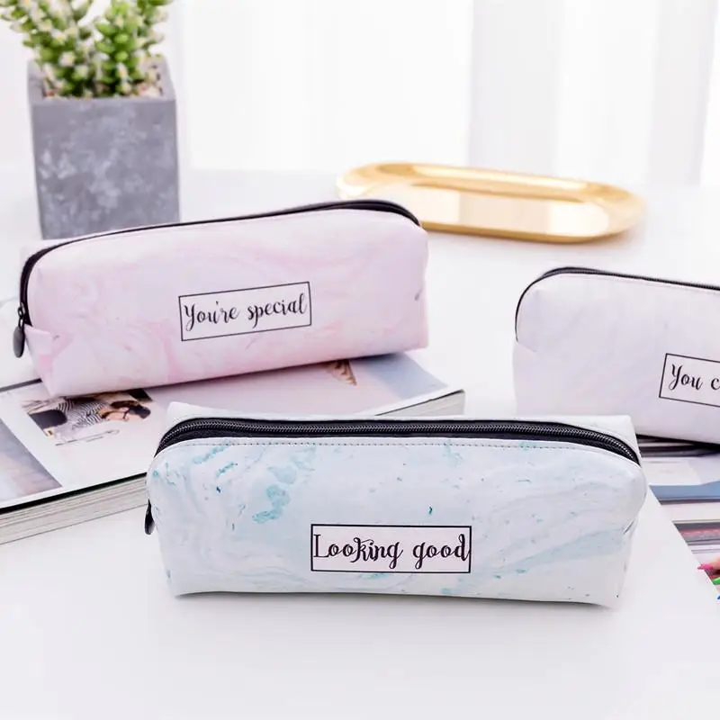 Cute-Pencil-Case-For-Girls-Refreshing-Marble-Pattern-Leather-Pen-Bag-Pencil-Box-PencilCase-Stationery-Pouch (5)