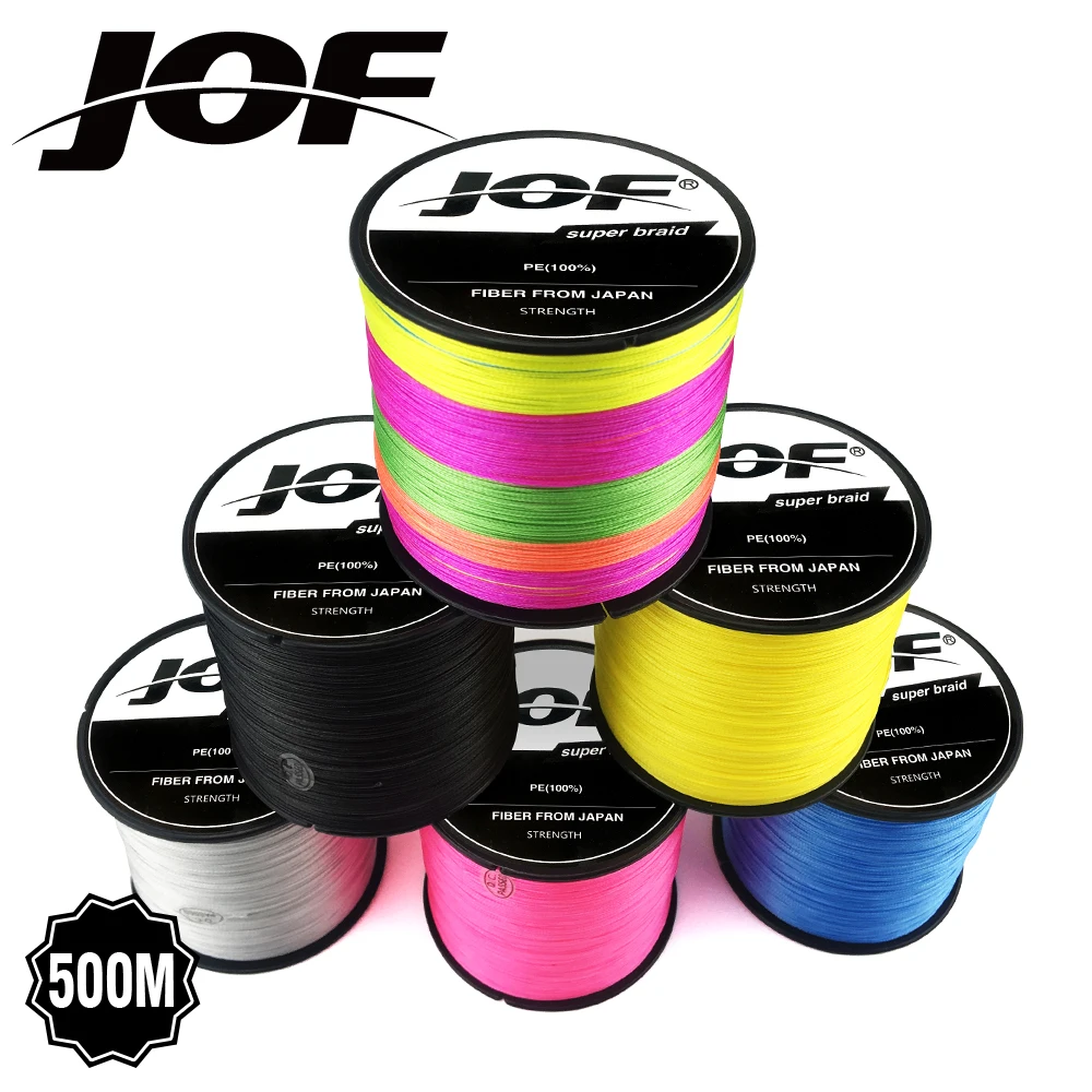 NEW JOF 500m 2pcs Braided Multifilament 4Strands Super Power PE Fishing Line Rope Peche Spearfishing Cord Wire Carp Winter | Спорт и