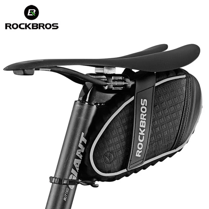 ROCKBROS 3D оболочка непромокаемая велосипедная седельная сумка Светоотражающая велосипедная сумка ударопрочный велосипедный задний подседельный мешок аксессуары для горных велосипедов