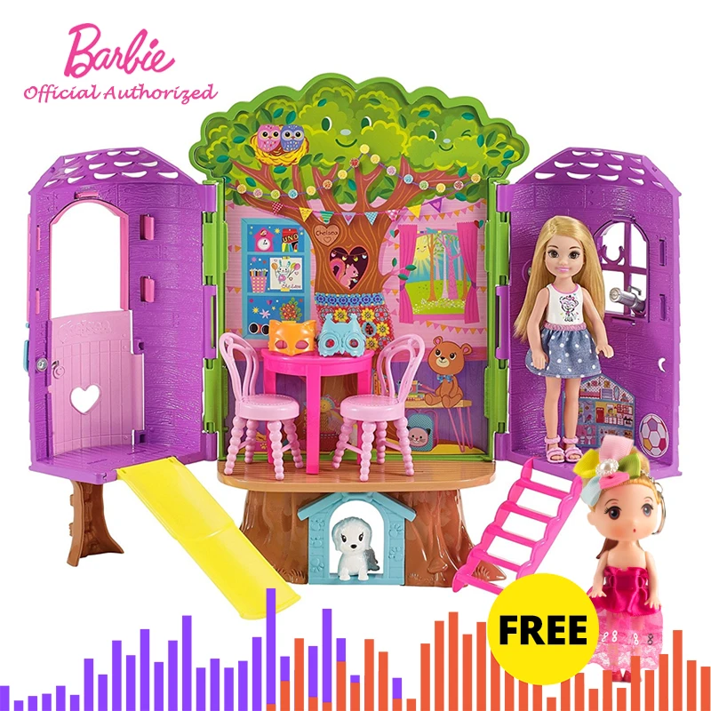 Barbie Mini Jouet Pour Bebe Nouvelle Collection 18 Jolie Poupee Club Serre Arbre Avec Toboggan Et Balancoire Meilleur Cadeau Pour Filles Aliexpress