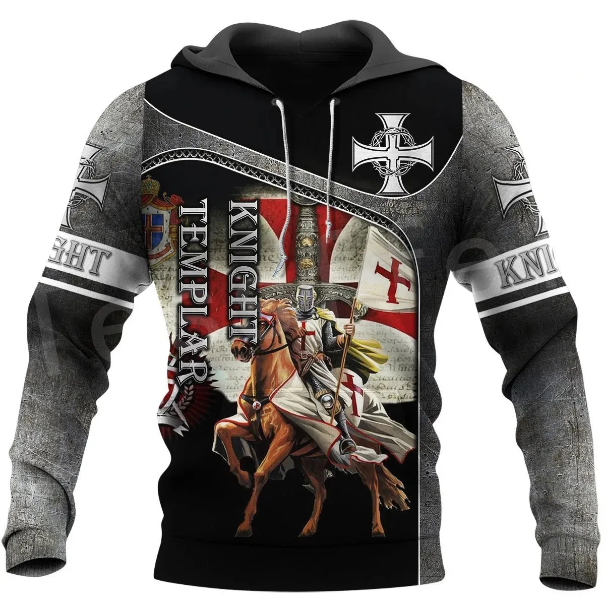 Tessвам рыцарский Templar костюм армированный пуловер Новая мода Harajuku уличная одежда