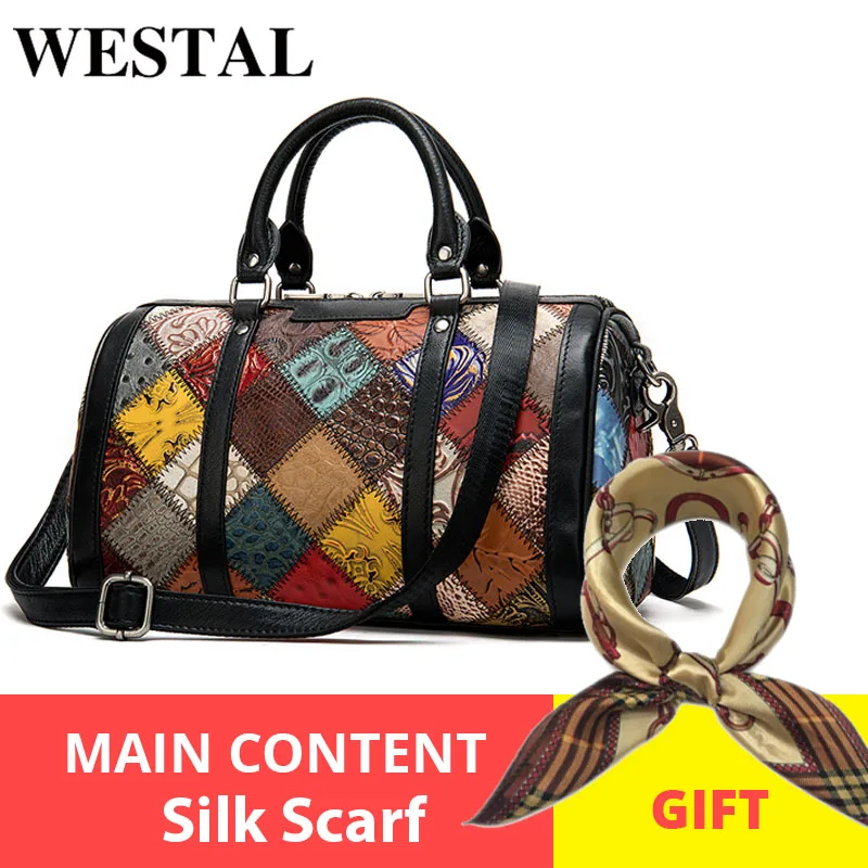 Suitcases Overnight-Bags Duffle/weekend-Bags Genuine-Leather Women Mini And Small WESTAL