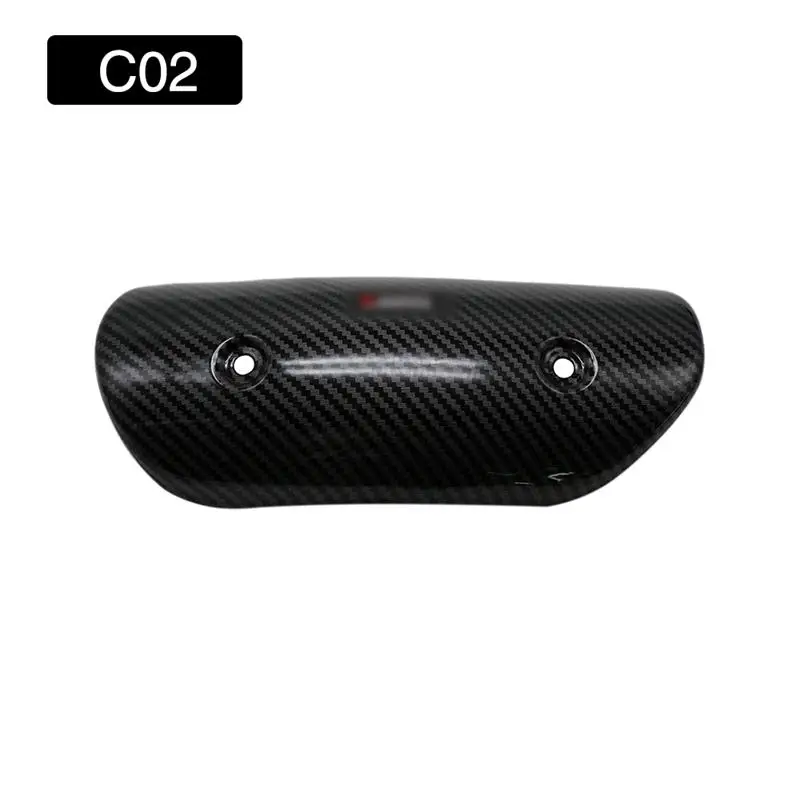 ZSDTRP мотоцикл экранно-выхлопное устройство из нержавеющей стали углерода анти-скальдинг оболочки теплозащита выхлопной трубы крышка протектор - Цвет: C-02