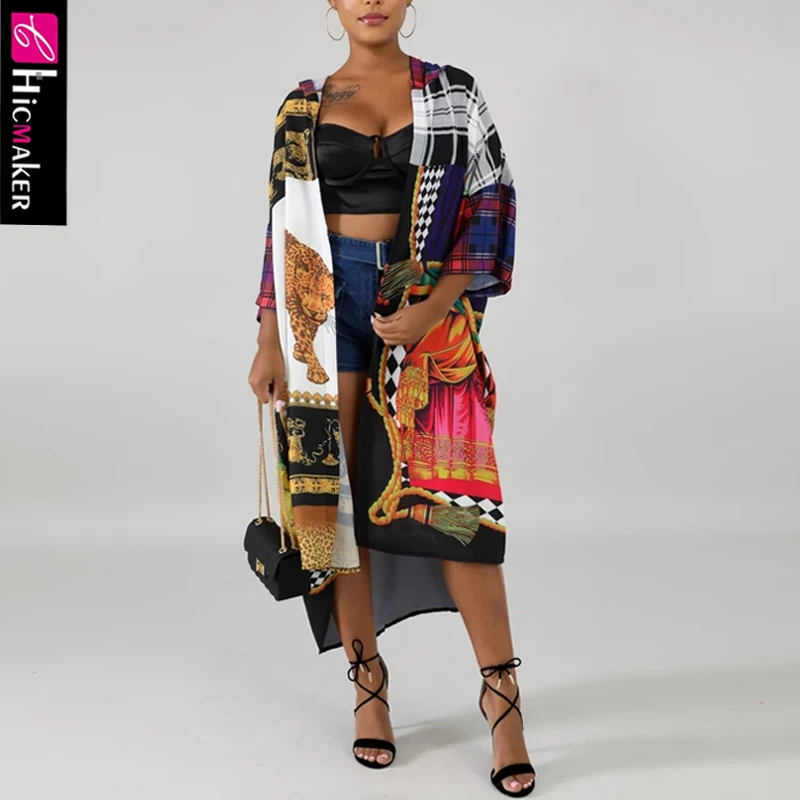 Женская блузка с коротким рукавом и принтом тигра свободная длинная рубашка в