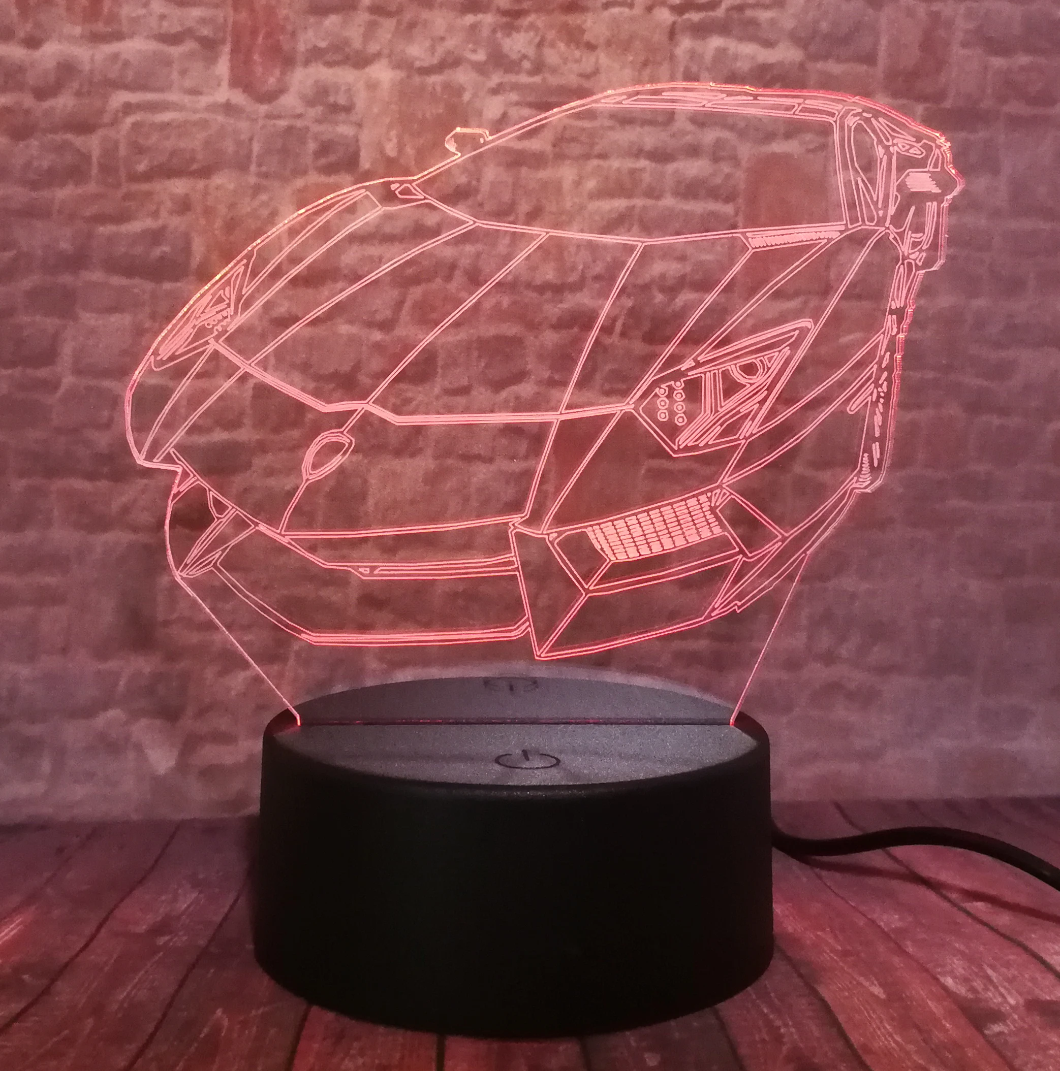 Модный Супер спортивный ночной Светильник Feerrari с гоночным автомобилем 3D