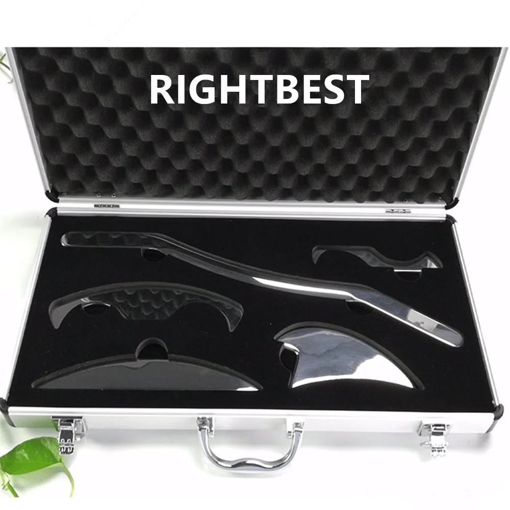 5 шт. в наборе iastm нержавеющая сталь Gua Sha набор инструментов Guasha доска инструмент для массажа тела