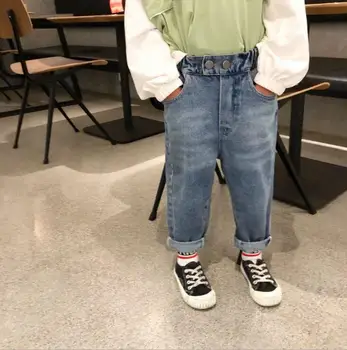 

2020 new arrival girls boys denim pants spring fashion kids jean pants 1-7t HJ881