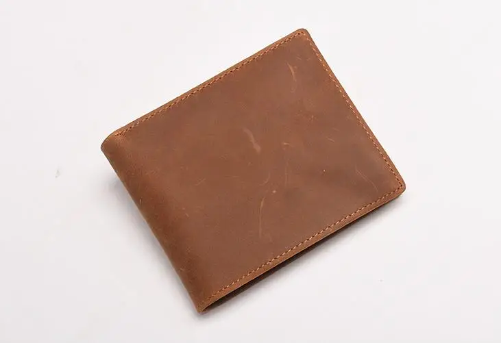 Free Engraving 100% Genuine Leather Men Wallet Gift Of Dad To Son V E1001-1015 Small Mini Card Holder Card Wallet Men 2