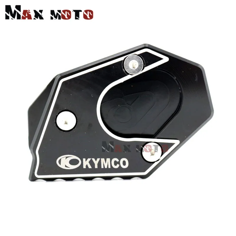 Для KYMCO Xciting 250 300 400 Xciting250 Xciting300 мотоциклетная боковая подставка увеличитель пластина подставка увеличение расширение с логотипом - Цвет: Black