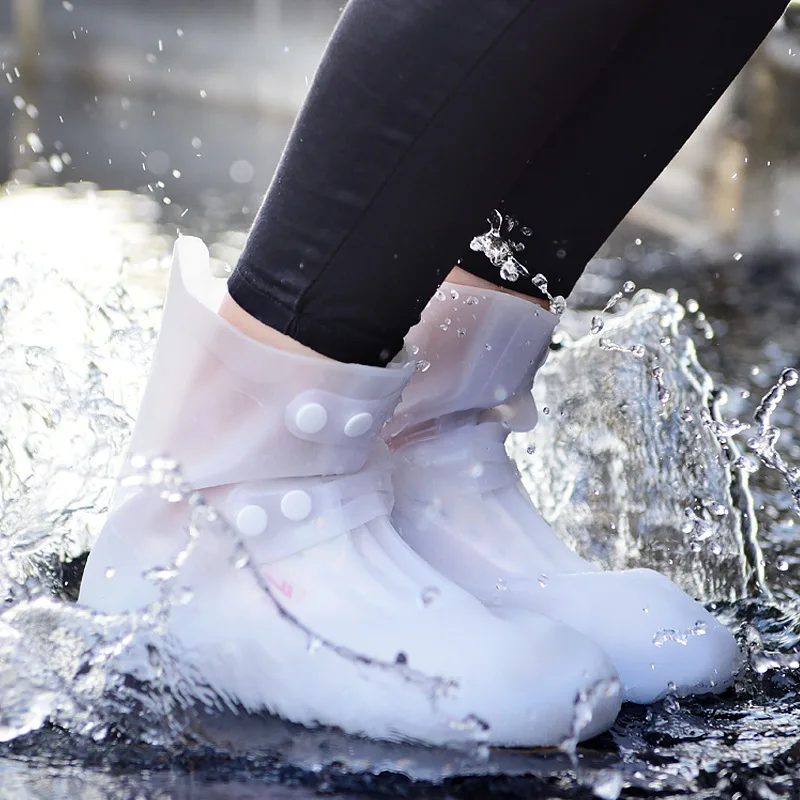 

Waterproof Protector Shoes Boot Cover Unisex Buckle Rain Shoe Covers High-Top Anti-Slip Outdoor Rainy Thicken Rain Shoes Cases