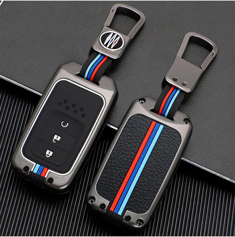 Portachiavi per auto con copertura completa in lega di zinco per Honda Vezel city Civic BR-V HR-VCRV Pilot Accord Jazz Jade Crider Odyssey accessori per auto -