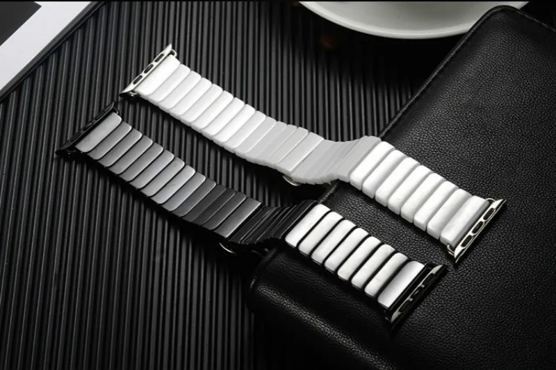Керамический ремешок для часов Apple Watch 38 мм 42 мм смарт-часы ремешок ссылка браслет керамический ремешок для Apple Watch Series 4 3 2