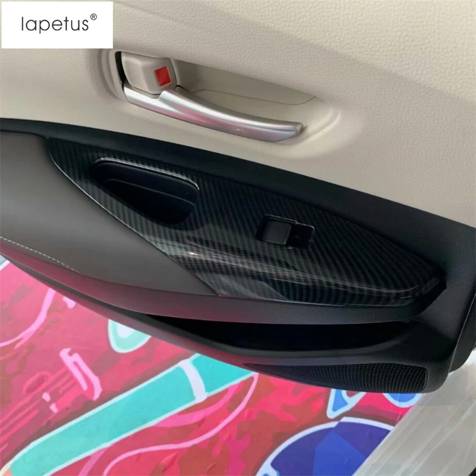Аксессуары Lapetus подходят для Toyota Corolla ABS двери подлокотник окна стекло кнопка подъема крышка комплект отделка матовая углеродное волокно