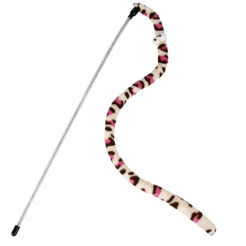 1PCs Kitten Cat Pet Toy Fishing Rod Stick Teaser Colour Streamer Interactive Cat Play Wand with Bell Toys for Cats Funny Cat Toy
