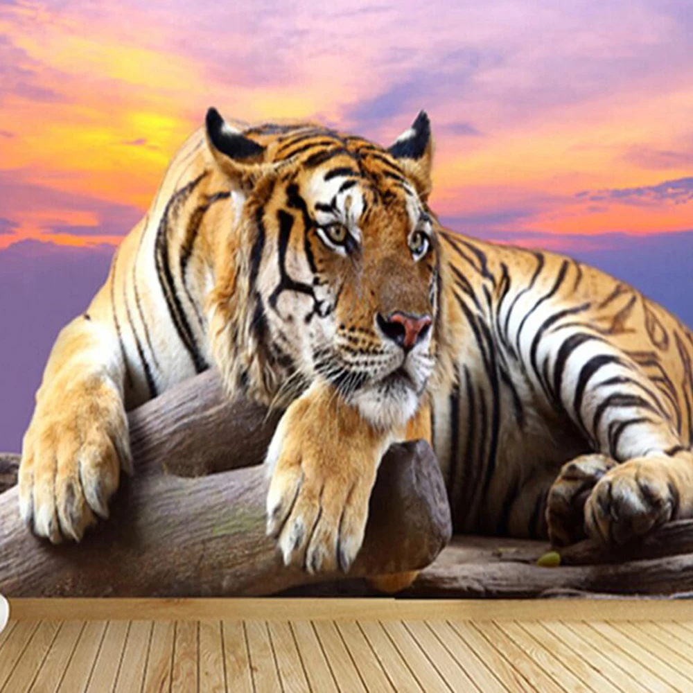 

Drop Shipping Custom 3D Wallpaper Mural Lion Advantage Animal Living Room Large Background Wall Decoration Mural Wallpaper