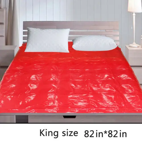 

Vinyl Bed Sheets Bondage Bondage Oil-Proof Waterproof red 210CM