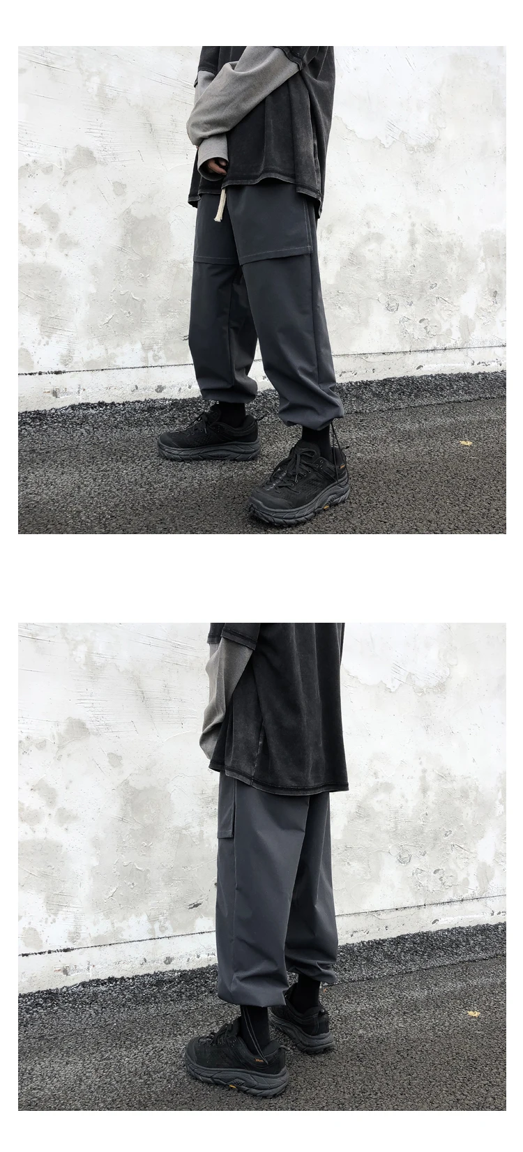 Popular Brand HarLan Wide-Leg Pants Men's Bib Overall Popular Brand Hip Hop Diablo Series Loose Casual Pants Men's Beam Leg Pant