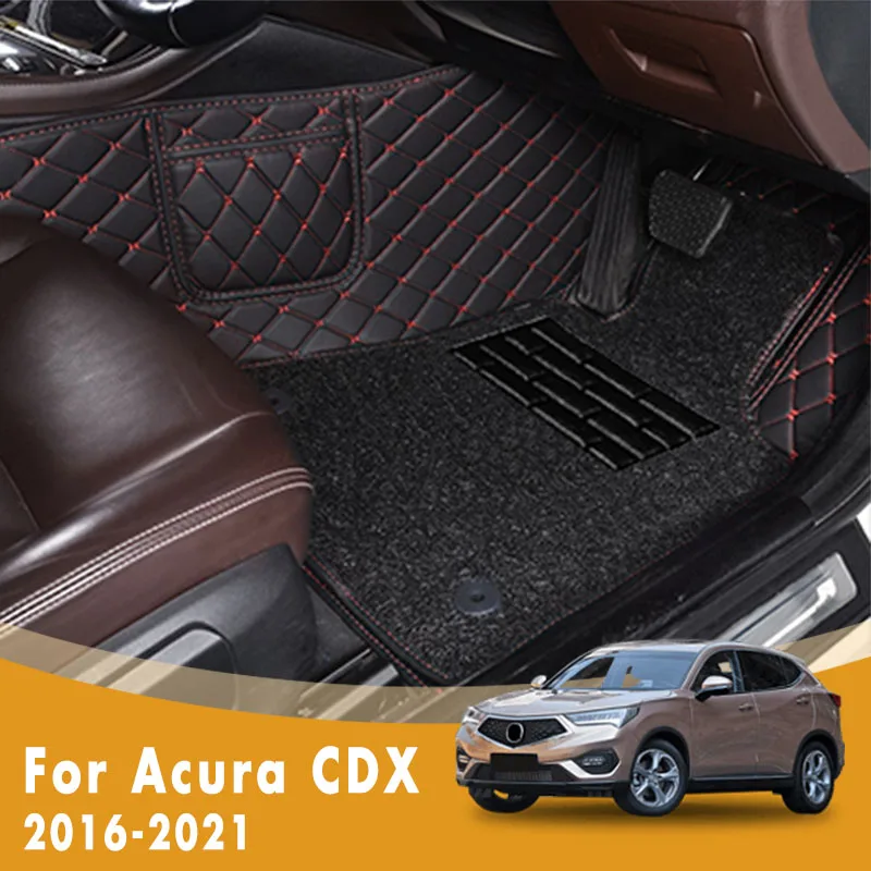 

RHD Car Floor Mats Double Layer Wire Loop For Acura CDX 2021 2020 2019 2018 2017 2016 Custom Auto Foot Pads Automobile Carpet