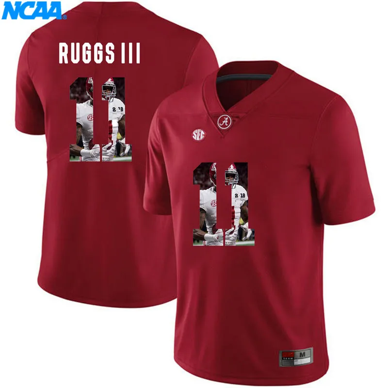 Новое поступление, высокое качество, футболка Alabama Henry Ruggs III#11 Smith Jr.#82, спортивные майки, S-XXXL