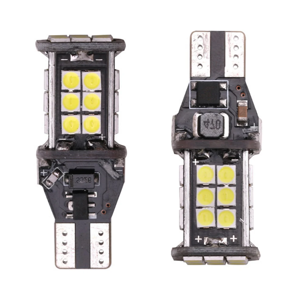 Белый комплект из 2 предметов, T15 W16W супер яркий 1200Lm 3030 SMD Светодиодная лампа с can-шиной без ошибок OBC автомобиля резерв огни лампы Хвост ксеноновая лампа