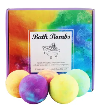 

9pc/pack Bath Salt Ball Body Skin Whitening Stress Relief Natural Bubble Shower Bombs Ball Soap Boules De Bains Soft Shower