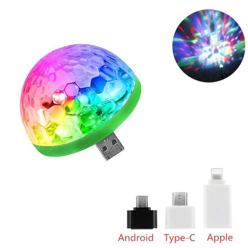 Colorful Cell phone Stage lights Mini RGB Projection lamp Party DJ Disco ball Light Indoor Lamps Club LED Magic Effect Projector