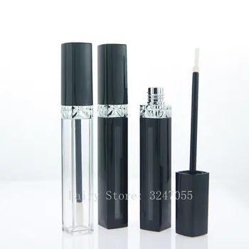 

10/30/50pcs Black Transparent Long 5ml Square Lip Gloss Bottle Empty Makeup DIY Lip Glaze Tube Cosmetics Refillable Container