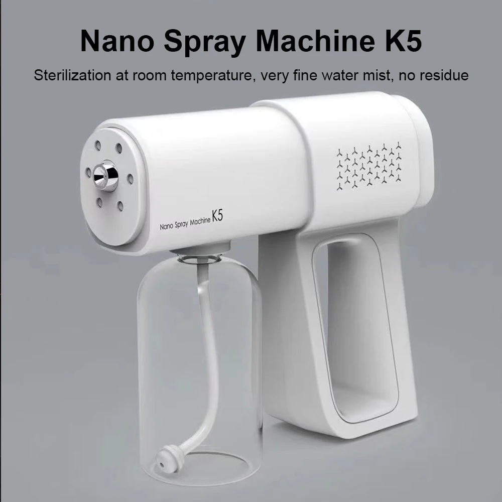 Nano Spray Machine Electric 380ML Sprayer Disinfects Blue Light Steam Spray Gun Factory Home Office _ - AliExpress Mobile