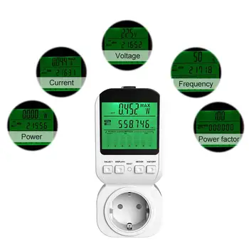 

Electric Power Consumption Meter Energy Monitor Usage Calculator EU PLUG