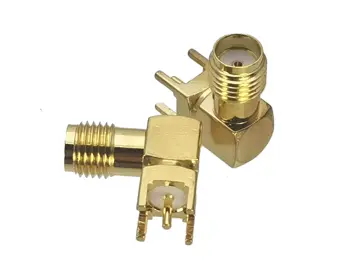 

1Pcs Connector SMA Female jack Right angle Solder PCB Mount RF Adapter Coaxial High Quanlity
